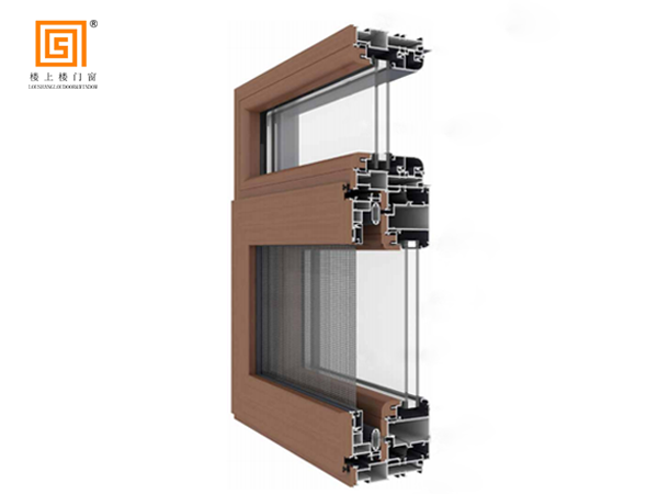 楼上楼静音系列—LSL113附框式低碳铝木窗纱一体
